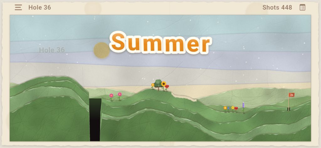 Paper Golf — summer course, hole 36